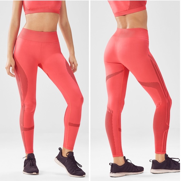 Fabletics Pants - FABLETICS Demi Lovato Dani Seamless Coral Leggings